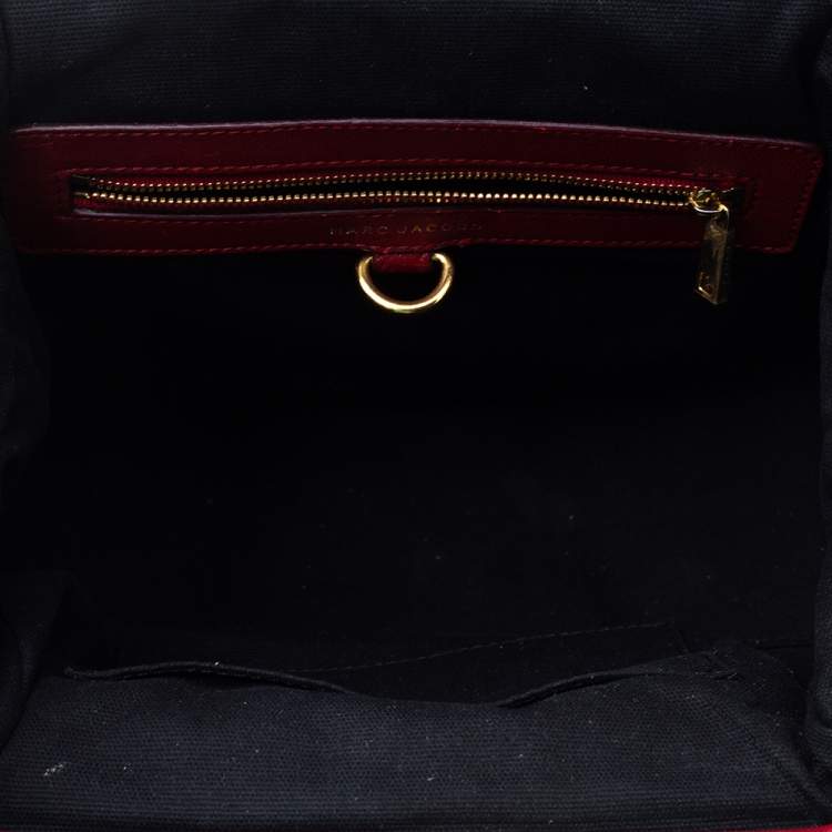 Pre Owned Marc Jacobs Red Quilted Leather Stam Satchel