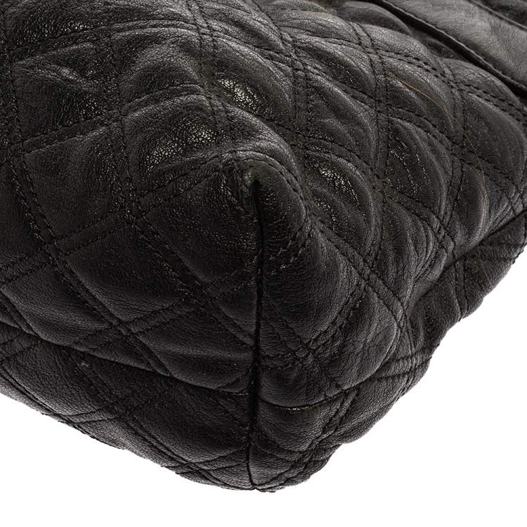 مملوكة مسبقًا Marc Jacobs Black Leather Kari Satchel