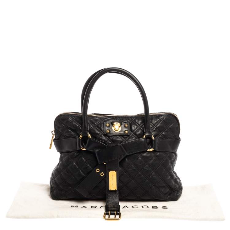 مملوكة مسبقًا Marc Jacobs Black Leather Kari Satchel
