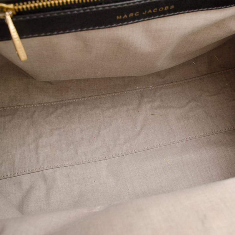 Pre Owned Marc Jacobs Black Quilted Leather Stam Satchel
