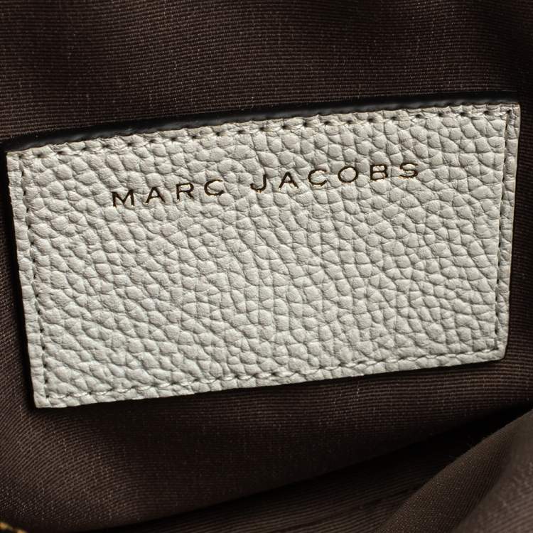 Pre Owned Marc Jacobs White Leather Small Shutter Camera Shoulder Bag