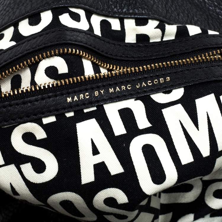 Pre Owned Marc By Marc Jacobs Black Leather Francesca Tote