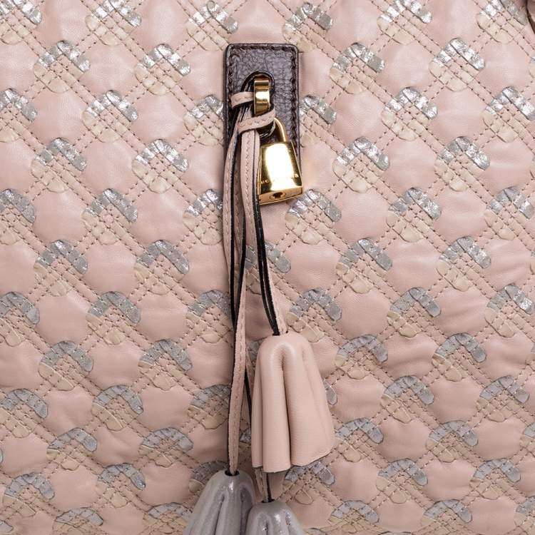 Pre Owned Marc Jacobs Pink Quilted Leather Memphis Robert Jena Satchel