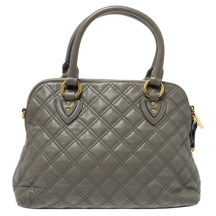 Pre Owned Marc Jacobs Brown Quilted Leather Carmine Satchel