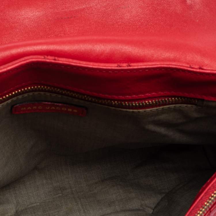Pre Owned Marc Jacobs Red Quilted Leather Flap Shoulder Bag