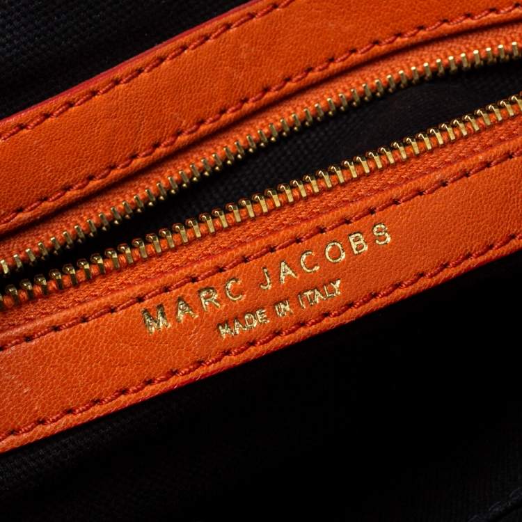 Pre Owned Marc Jacobs Orange Leather Raleigh Satchel