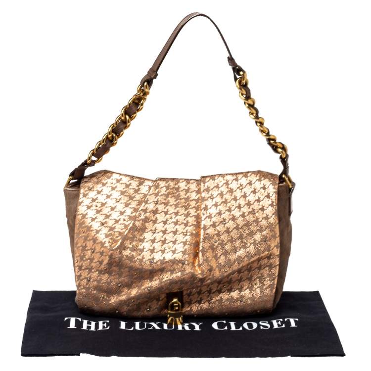 مملوكة مسبقًا Marc Jacobs Light Pink/Brown Leather and Calf Hair Rockstar Jennifer Shoulder Bag