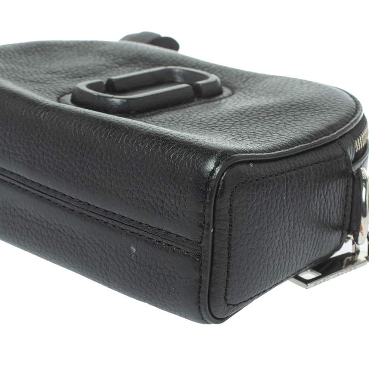 Pre Owned Marc Jacobs Black Leather Shutter Camera Crossbody Bag