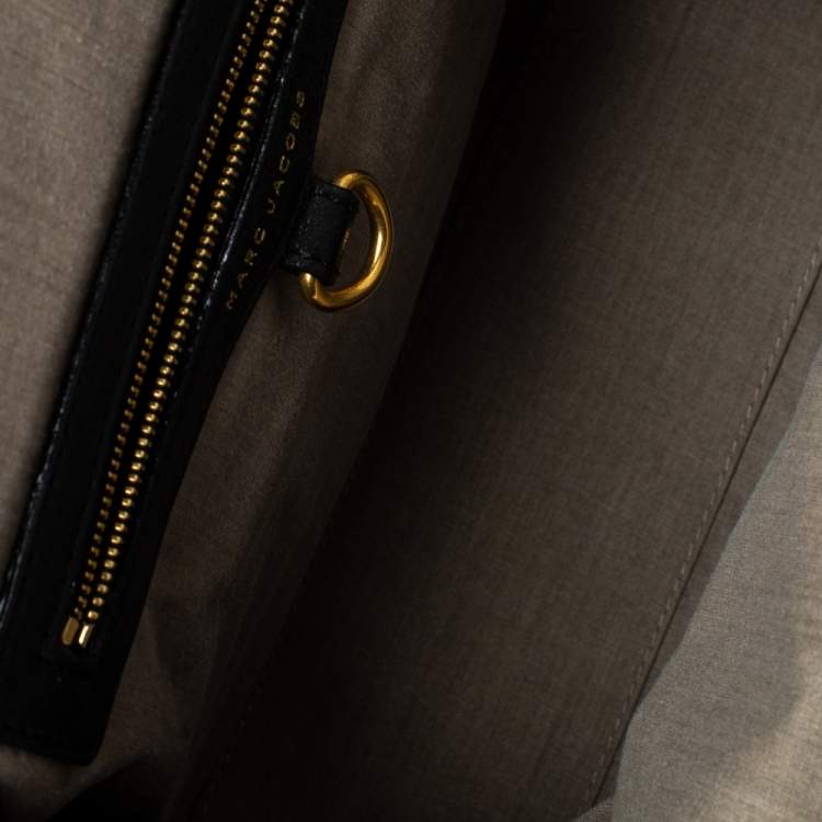 مملوكة مسبقًا Marc Jacobs Black Quilted Leather Stam Satchel