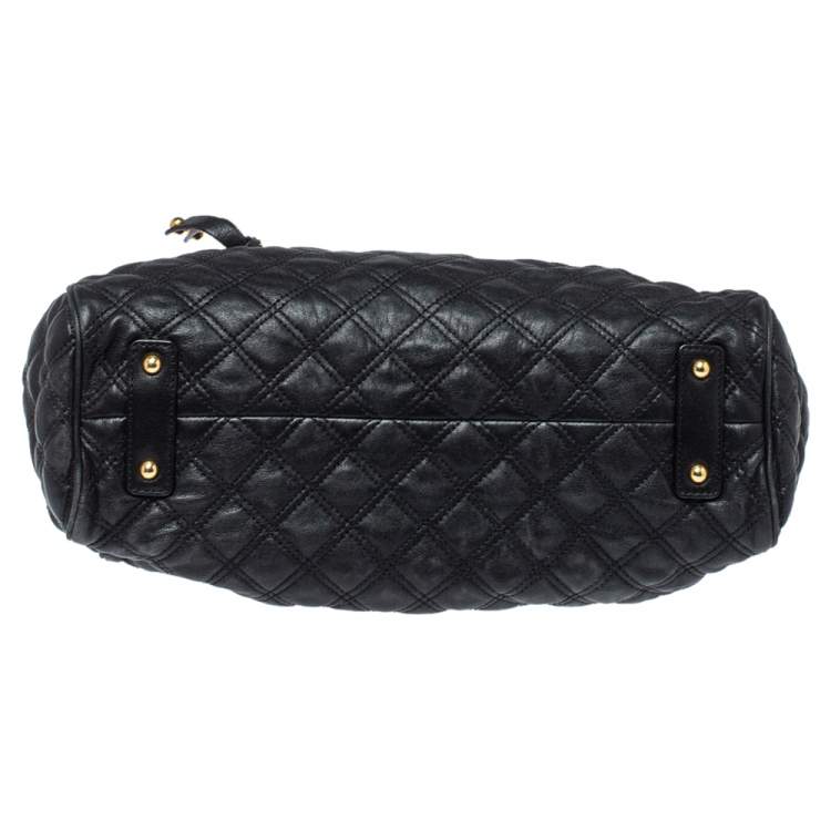 مملوكة مسبقًا Marc Jacobs Black Quilted Leather Stam Satchel