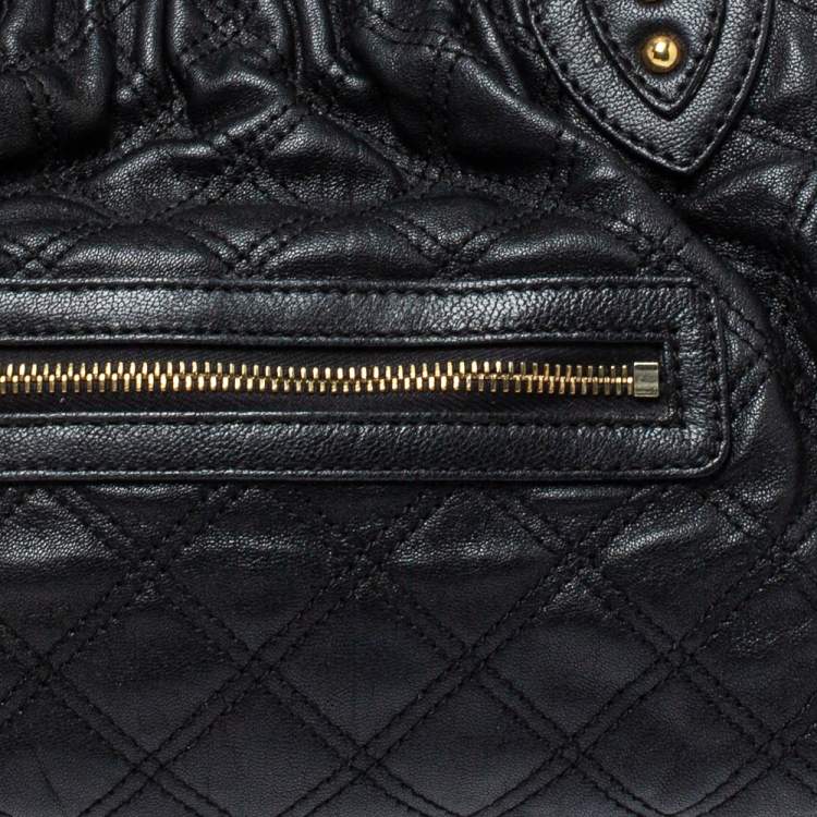 مملوكة مسبقًا Marc Jacobs Black Quilted Leather Stam Satchel