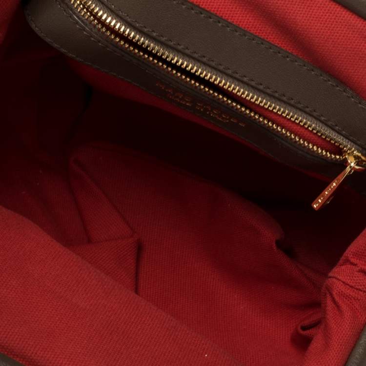 Pre Owned Marc Jacobs Dark Beige Quilted Leather Little Stam Shoulder Bag