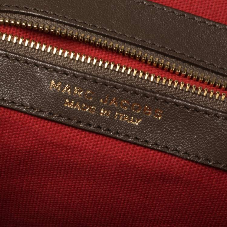 Pre Owned Marc Jacobs Dark Beige Quilted Leather Little Stam Shoulder Bag