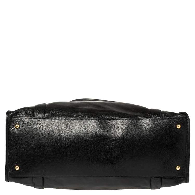 Pre Owned Marc Jacobs Black Leather Wellington Fulton Satchel 