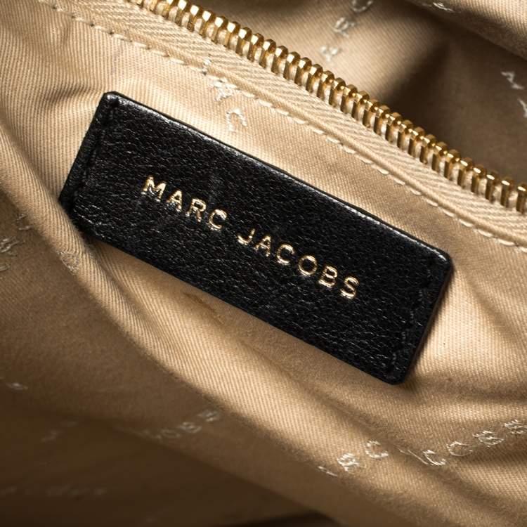 Pre Owned Marc Jacobs Black Leather Wellington Fulton Satchel 