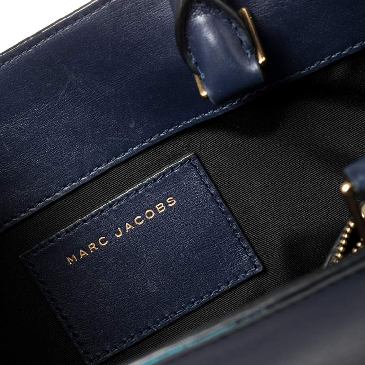Pre Owned Marc Jacobs Blue Leather Madison Tote