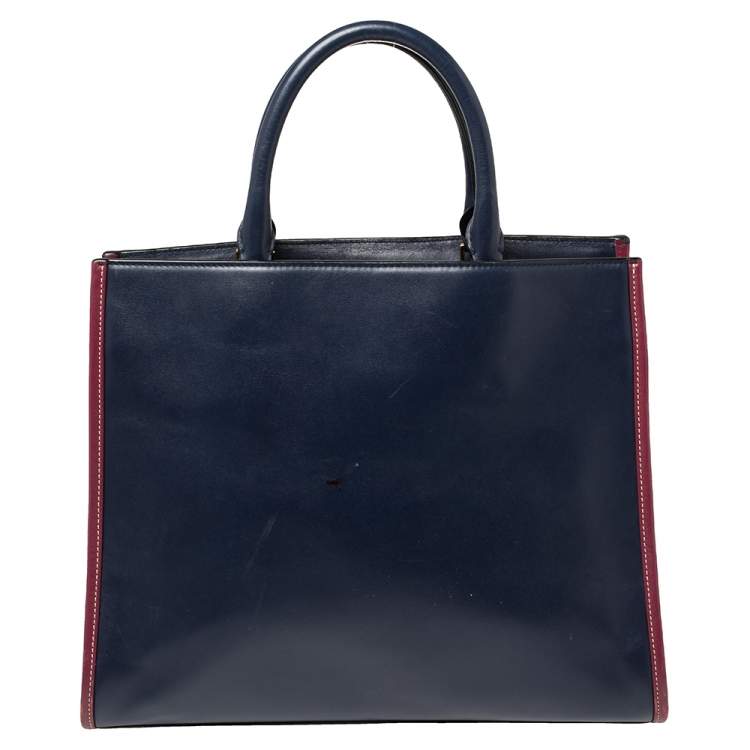 Pre Owned Marc Jacobs Blue Leather Madison Tote