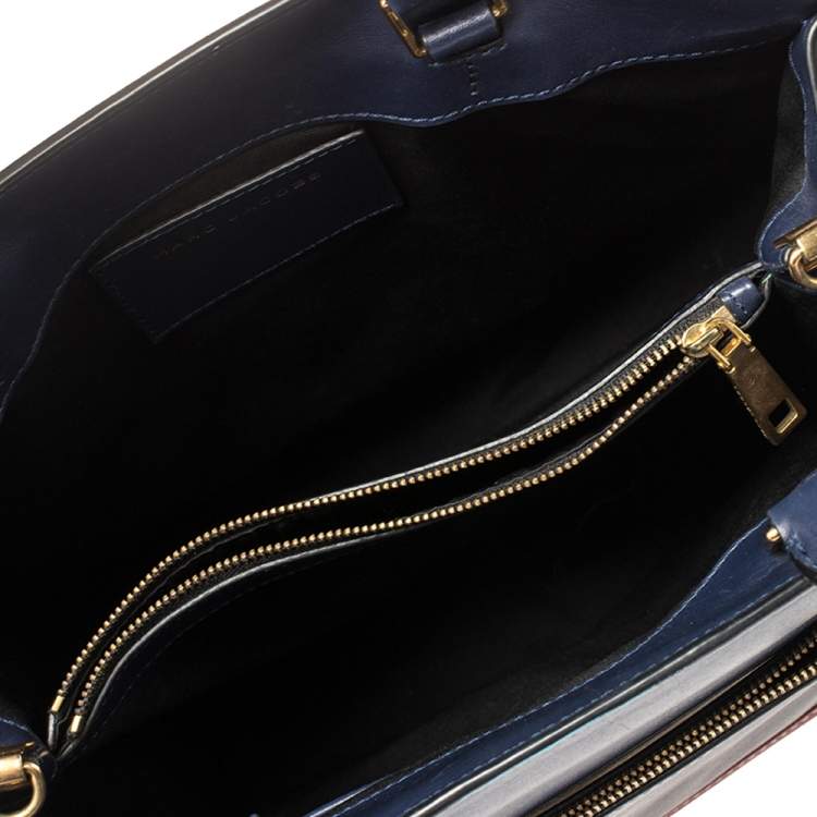 Pre Owned Marc Jacobs Blue Leather Madison Tote