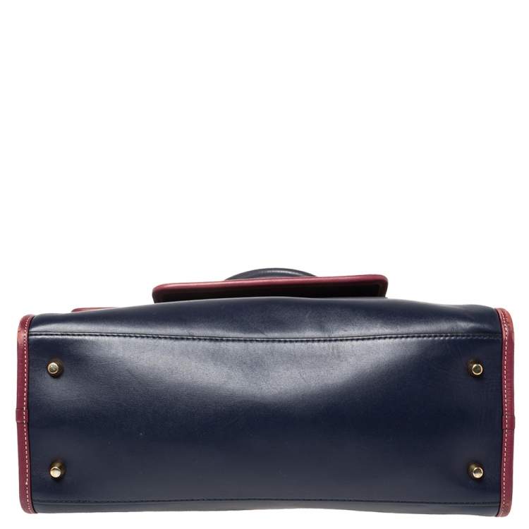 Pre Owned Marc Jacobs Blue Leather Madison Tote