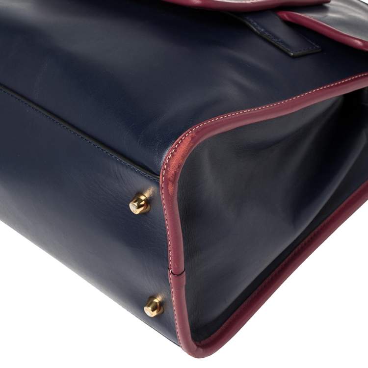 Pre Owned Marc Jacobs Blue Leather Madison Tote