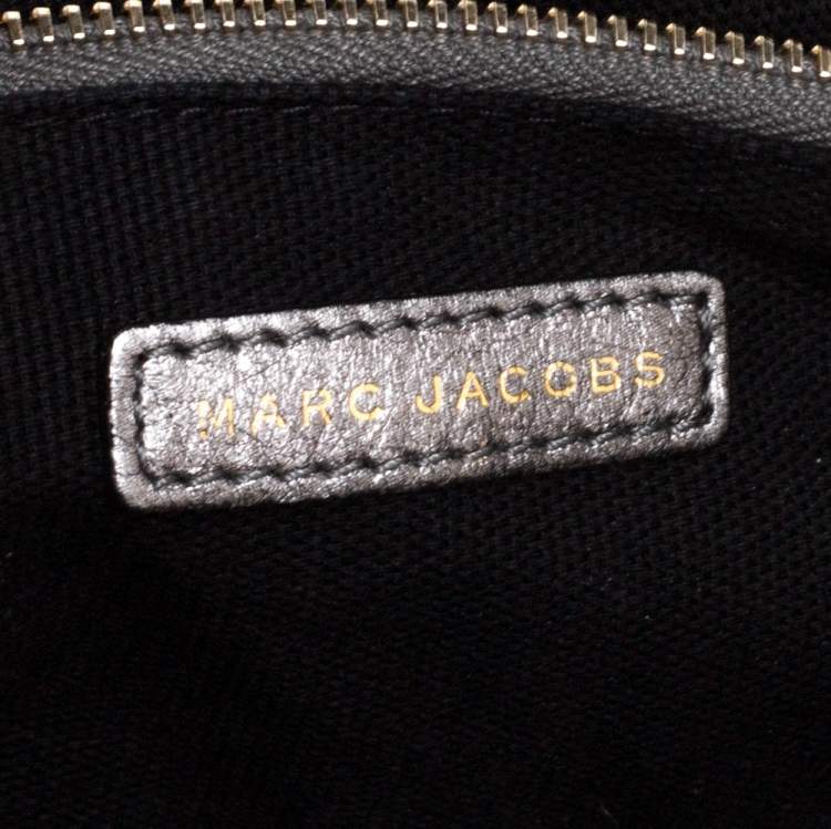 Pre Owned Marc Jacobs Metallic Silver Quilted Leather Large Baroque Single Shoulder Bag