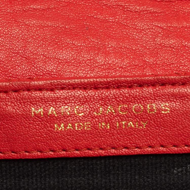 Pre Owned Marc Jacobs Red Quilted Leather Flap Crossbody Bag