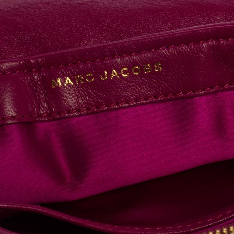 مملوكة مسبقًا Marc Jacobs Fuchsia Straw and Leather Shoulder Bag