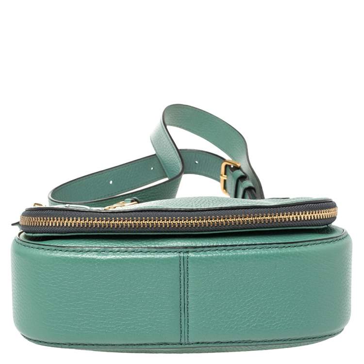 Pre Owned Marc Jacobs Green Leather Recruit Nomad Saddle Bag