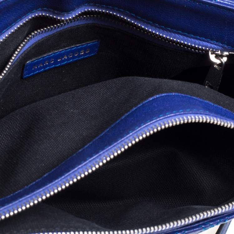 مملوكة مسبقًا Marc Jacobs Blue Quilted Leather Large Single Flap Shoulder Bag