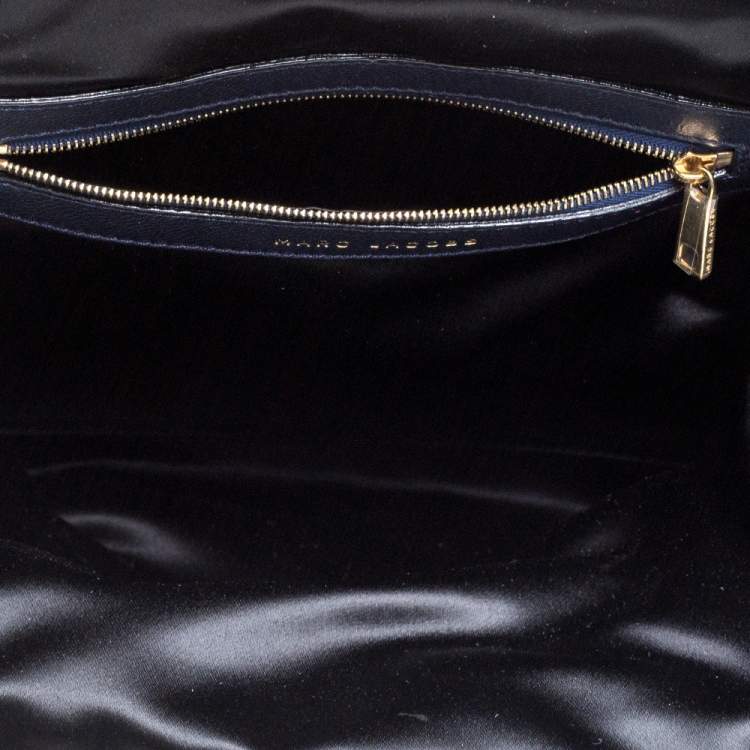 Pre Owned Marc Jacobs Blue Sequins and Suede Stam Satchel
