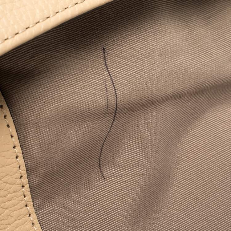 Pre Owned Marc Jacobs Beige Leather Small Recruit Saddle Bag