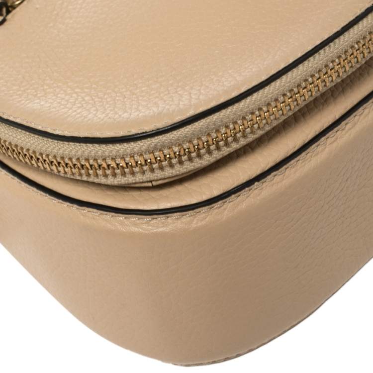 Pre Owned Marc Jacobs Beige Leather Small Recruit Saddle Bag