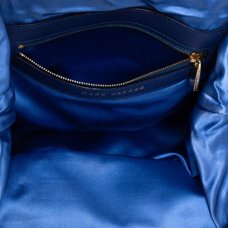 Pre Owned Marc Jacobs Blue Satin Crystal Embellished Stam Shoulder Bag