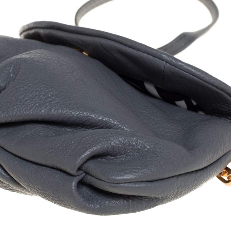 Pre Owned Marc By March Jacobs Grey Leather Classic Q Karlie Crossbody Bag
