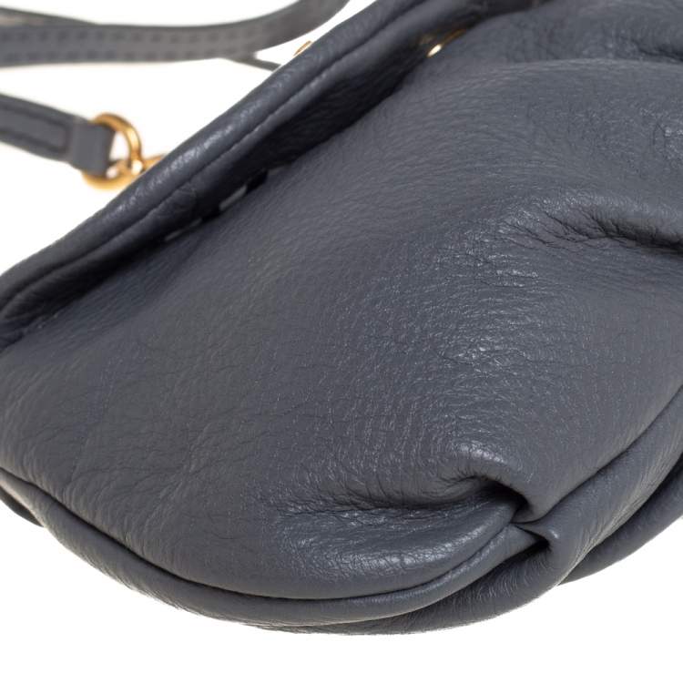 Pre Owned Marc By March Jacobs Grey Leather Classic Q Karlie Crossbody Bag