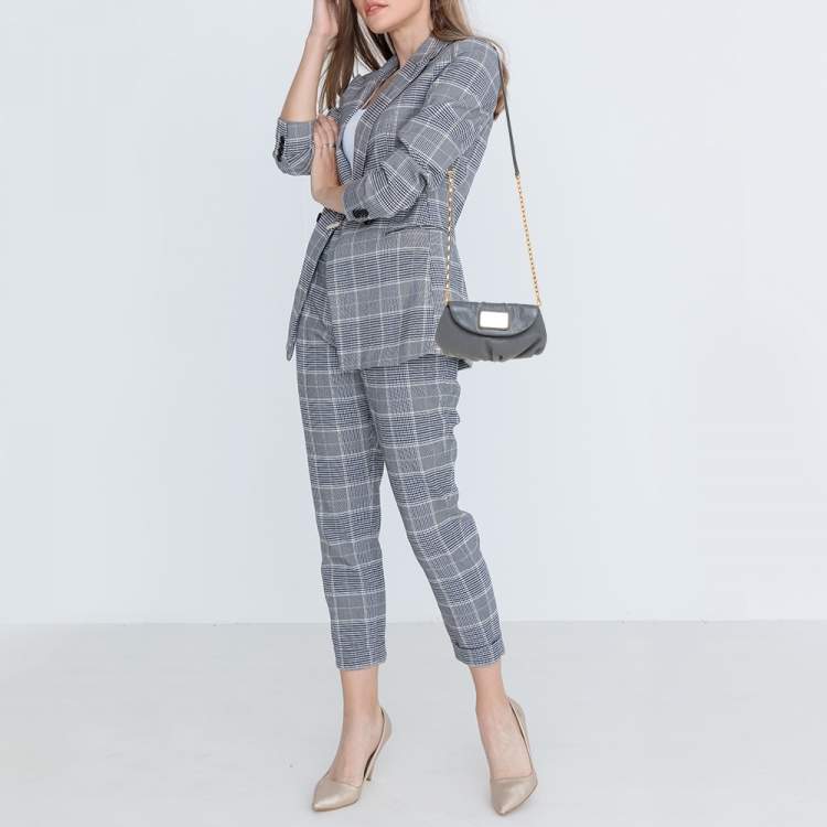 Pre Owned Marc By March Jacobs Grey Leather Classic Q Karlie Crossbody Bag