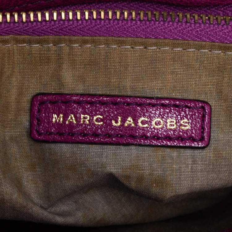 Pre Owned Marc Jacobs Dark Magenta Quilted Leather Single Shoulder Bag