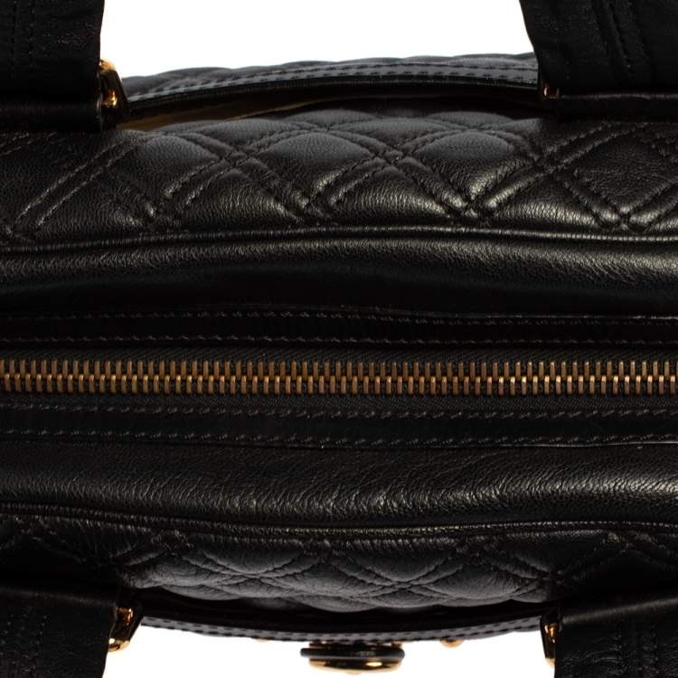 Pre Owned Marc Jacobs Black Quilted Leather Ursula Bowler Bag
