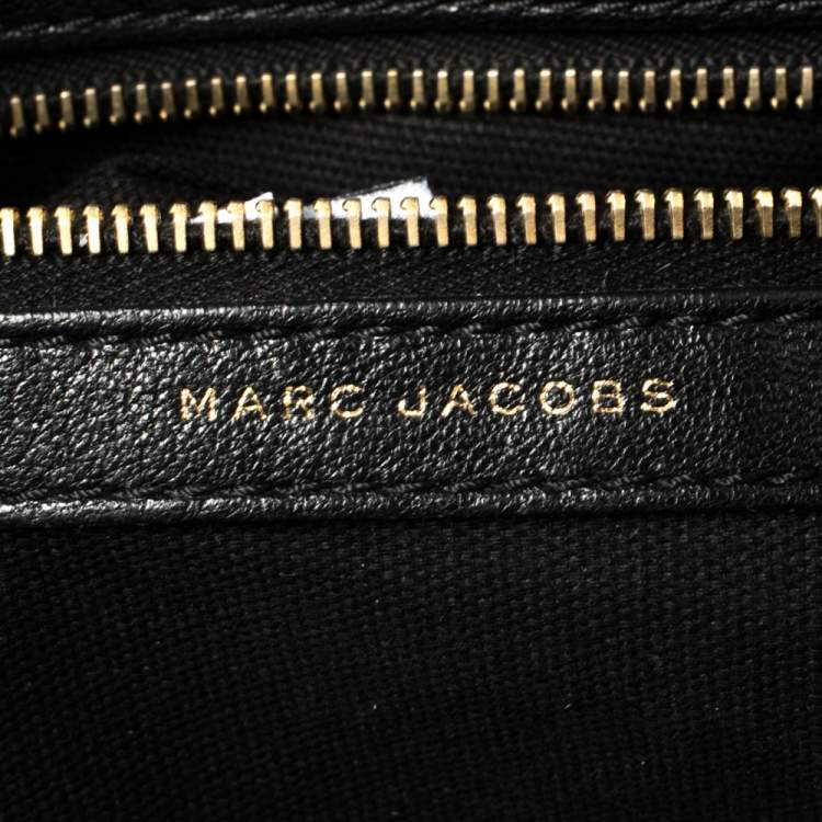 Pre Owned Marc Jacobs Black Leather Quilted Chain Tote