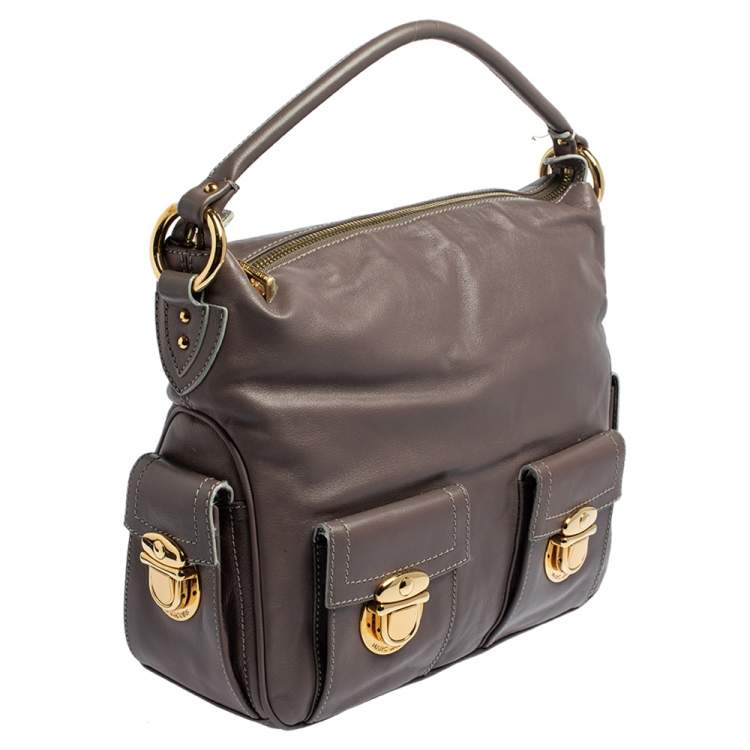 Pre Owned Marc Jacobs Mauve Leather Blake Hobo