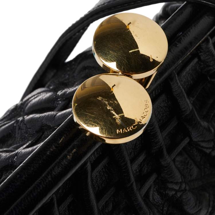 Pre Owned Marc Jacobs Black Quilted Leather Stam Satchel