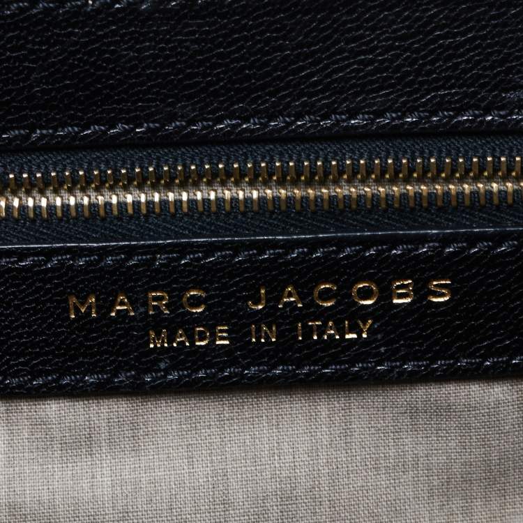 Pre Owned Marc Jacobs Black Quilted Leather Stam Satchel
