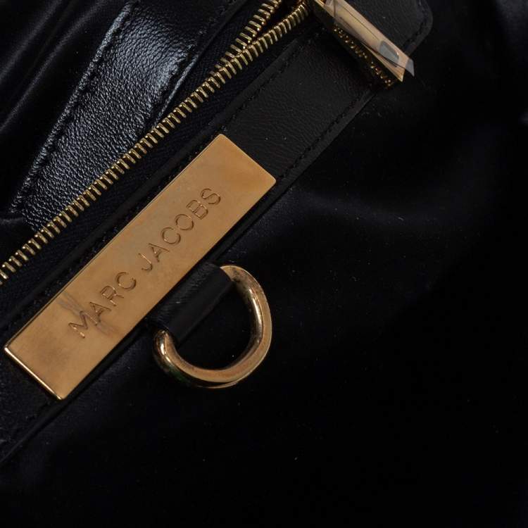 Pre Owned Marc Jacobs Black Patent Leather Stam Satchel