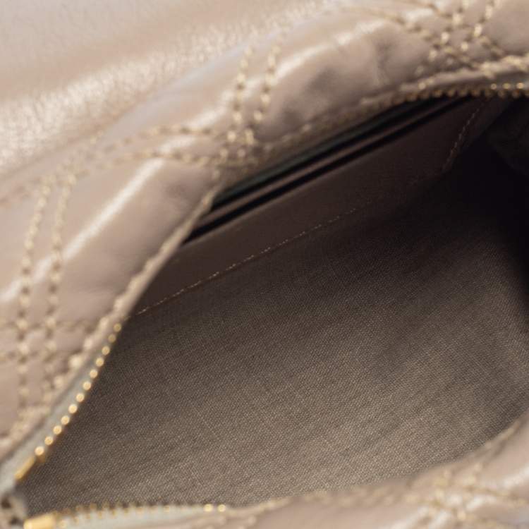 Pre Owned Marc Jacobs Taupe Quilted Leather Crossbody Bag