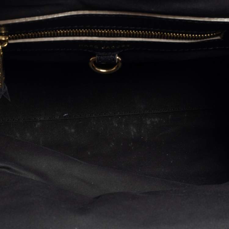 Pre Owned Marc Jacobs Black Leather Studded Stam Satchel
