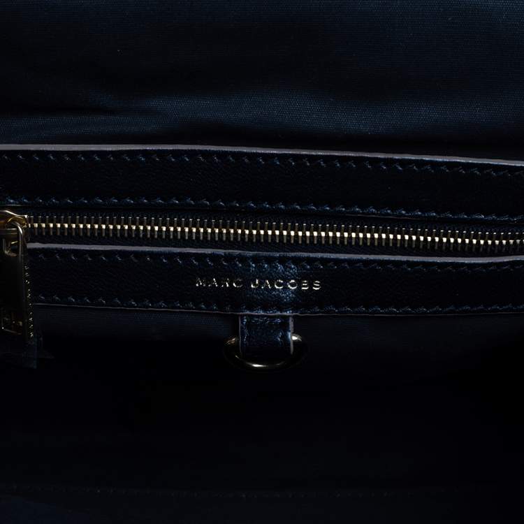 Pre Owned Marc Jacobs Black Leather Studded Stam Satchel