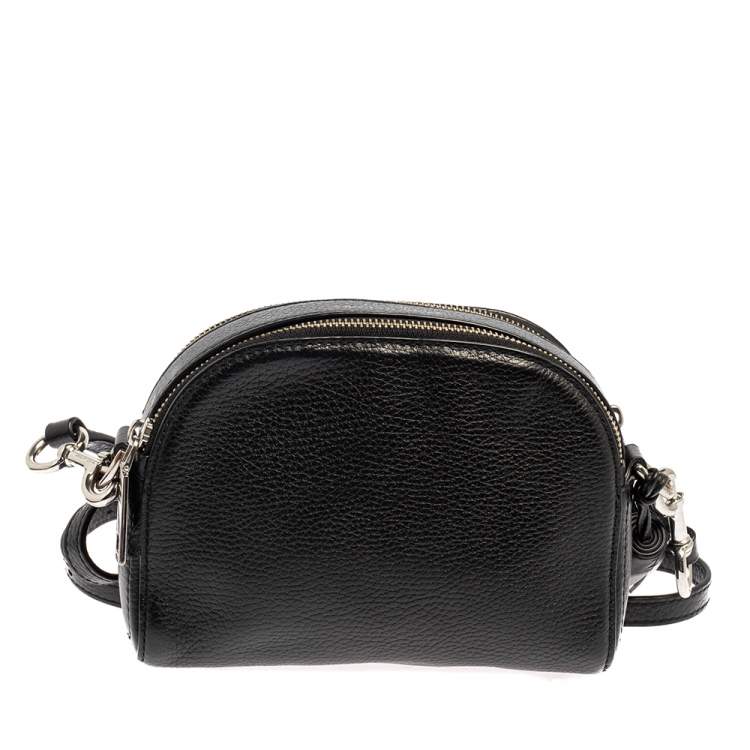 Pre Owned Marc Jacobs Black Leather Shutter Camera Crossbody Bag