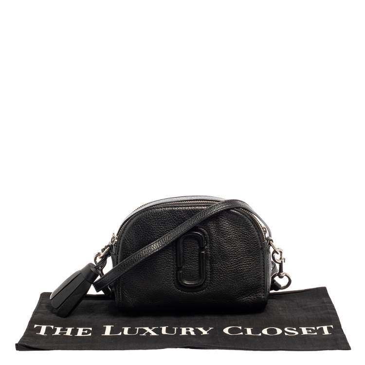 Pre Owned Marc Jacobs Black Leather Shutter Camera Crossbody Bag