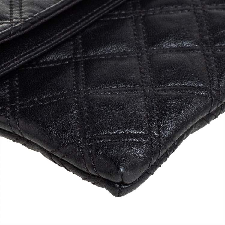 Pre Owned Marc Jacobs Black Quilted Leather Eugenie Clutch