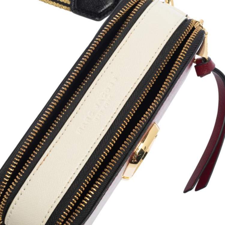 Pre Owned Marc Jacobs Tri Color Leather Snapshot Camera Crossbody Bag